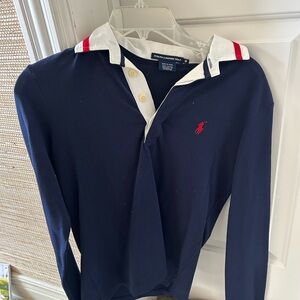 Ralph Lauren Navy Polo with Red and White Accents